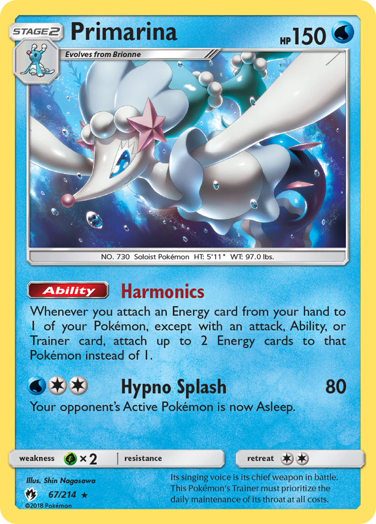 Primarina (67/214) [Sun & Moon: Lost Thunder] | Dragon's Lair Comics and Fantasy Houston TX