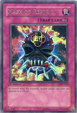 Mask of Restrict [LON-018] Ultra Rare | Dragon's Lair Comics and Fantasy Houston TX