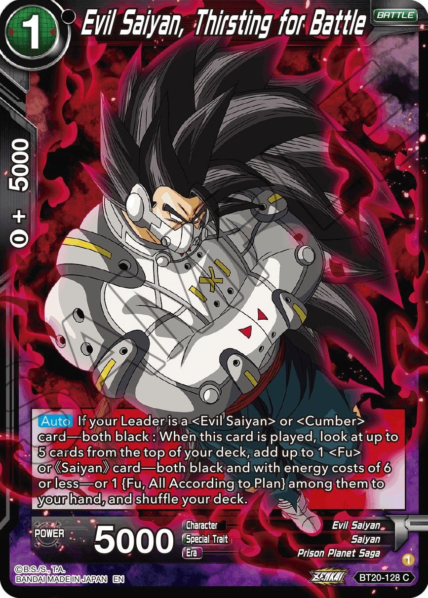 Evil Saiyan, Thirsting for Battle (BT20-128) [Power Absorbed] | Dragon's Lair Comics and Fantasy Houston TX