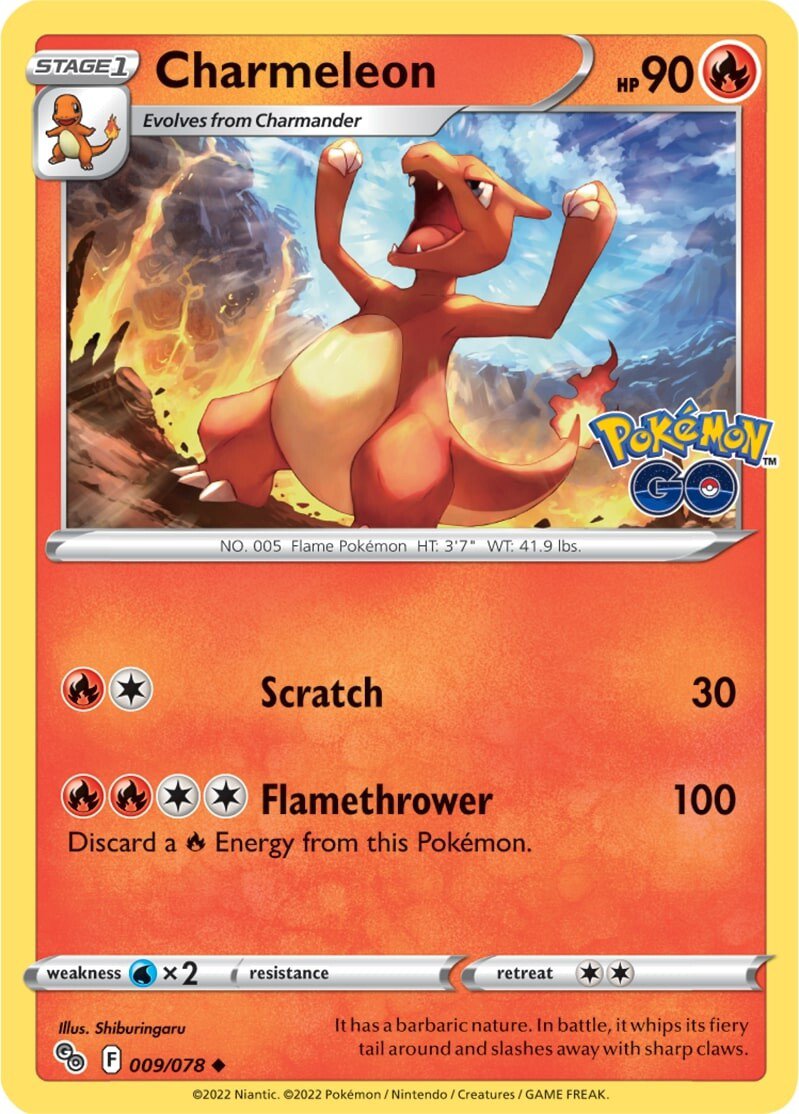 Charmeleon (009/078) [Pokémon GO] | Dragon's Lair Comics and Fantasy Houston TX