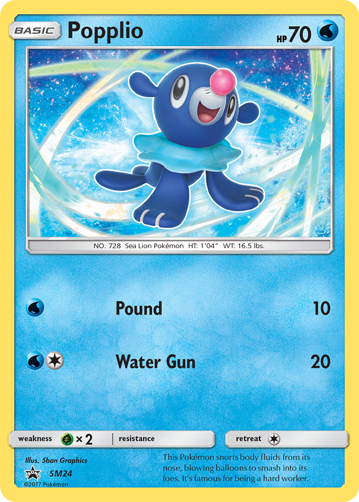 Popplio (SM24) [Sun & Moon: Black Star Promos] | Dragon's Lair Comics and Fantasy Houston TX