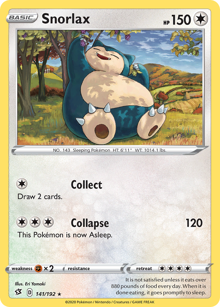 Snorlax (141/192) (Cosmos Holo) [Sword & Shield: Rebel Clash] | Dragon's Lair Comics and Fantasy Houston TX