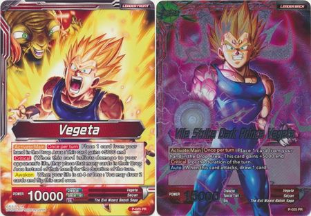 Vegeta // Vile Strike Dark Prince Vegeta (P-025) [Promotion Cards] | Dragon's Lair Comics and Fantasy Houston TX