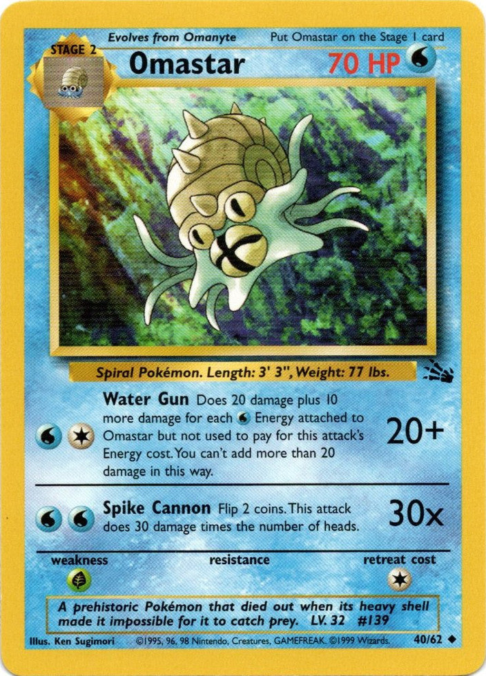 Omastar (40/62) [Fossil Unlimited] | Dragon's Lair Comics and Fantasy Houston TX
