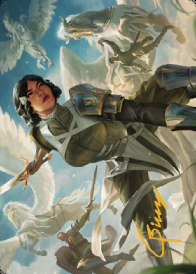 Resolute Reinforcements Art (Gold-Stamped Signature) [Dominaria United Art Series] | Dragon's Lair Comics and Fantasy Houston TX