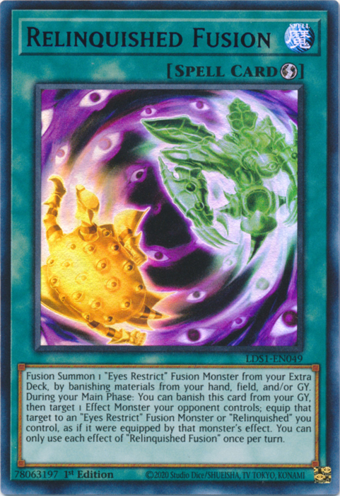 Relinquished Fusion (Blue) [LDS1-EN049] Ultra Rare | Dragon's Lair Comics and Fantasy Houston TX