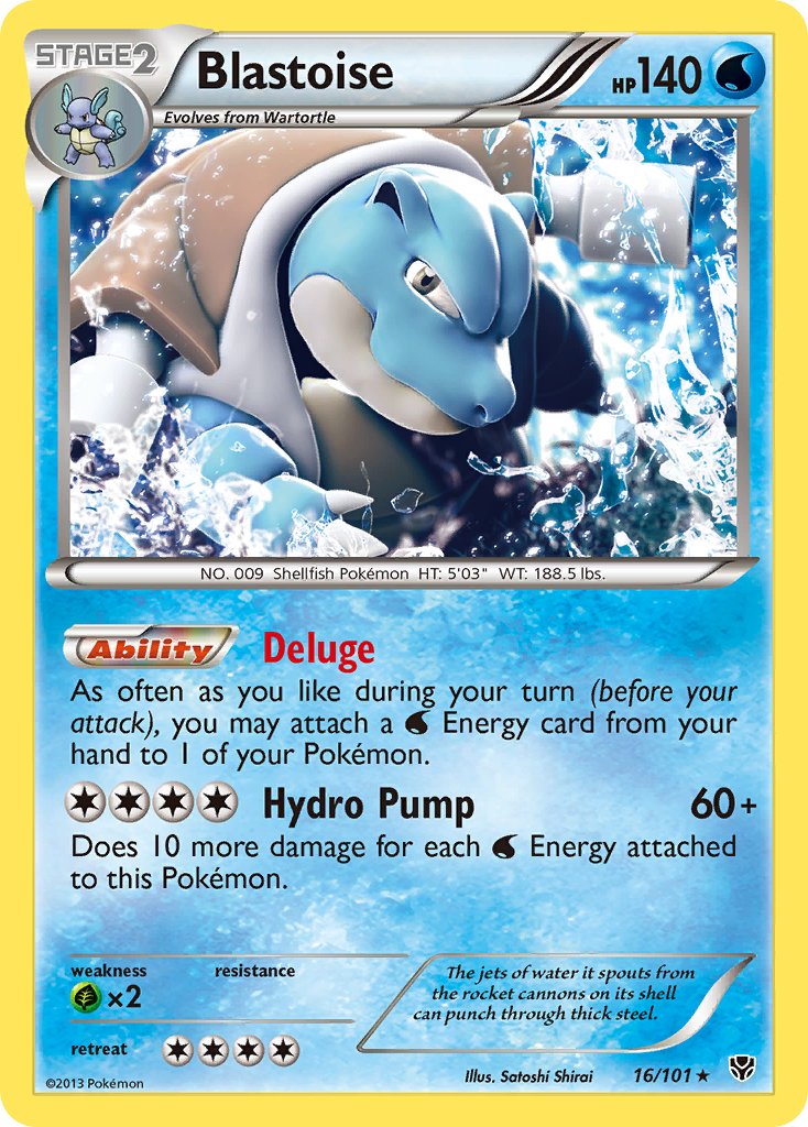 Blastoise (16/101) (Cosmos Holo) (Blister Exclusive) [Black & White: Plasma Blast] | Dragon's Lair Comics and Fantasy Houston TX