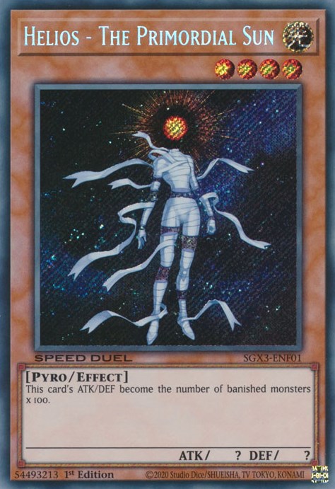 Helios - The Primordial Sun [SGX3-ENF01] Secret Rare | Dragon's Lair Comics and Fantasy Houston TX