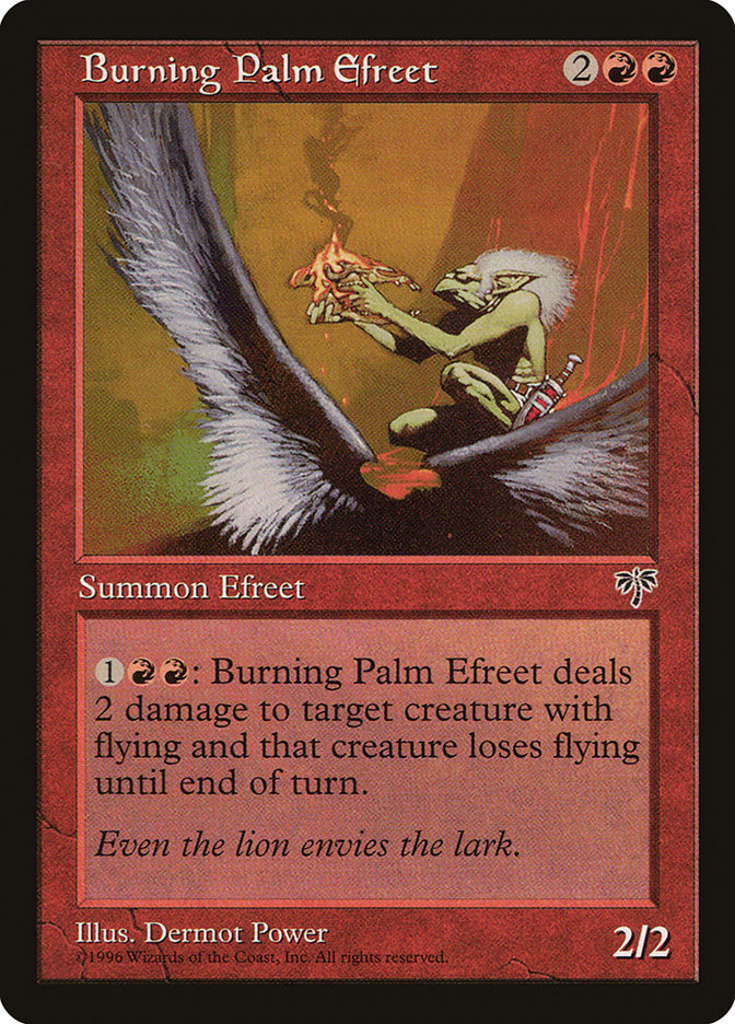 Burning Palm Efreet [Mirage] | Dragon's Lair Comics and Fantasy Houston TX