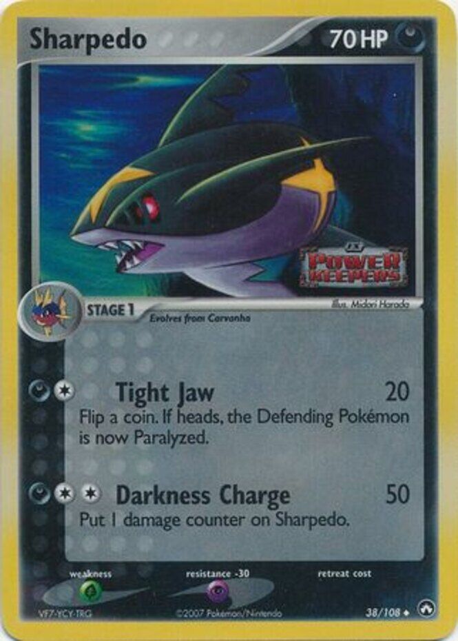 Sharpedo (38/108) (Stamped) [EX: Power Keepers] | Dragon's Lair Comics and Fantasy Houston TX