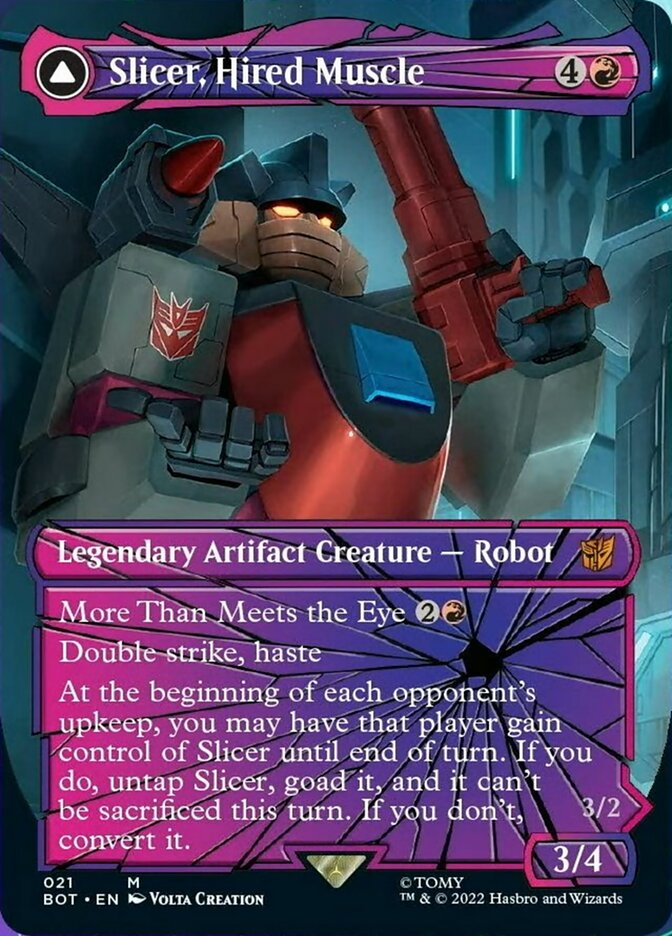 Slicer, Hired Muscle // Slicer, High-Speed Antagonist (Shattered Glass) [Transformers] | Odin's Place