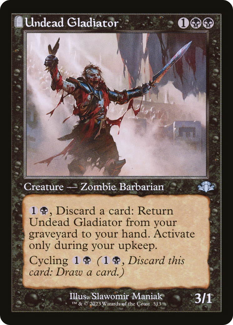 Undead Gladiator (Retro) [Dominaria Remastered] | Dragon's Lair Comics and Fantasy Houston TX