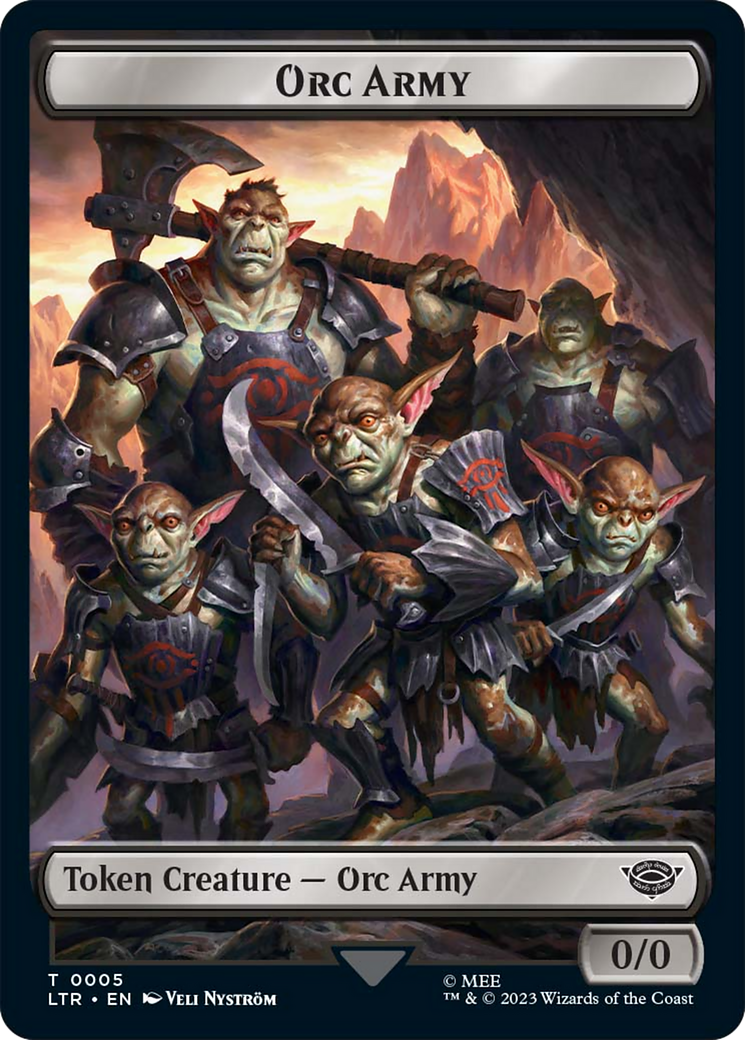 Orc Army (06) // Orc Army (05) Double-Sided Token [The Lord of the Rings: Tales of Middle-Earth Tokens] | Dragon's Lair Comics and Fantasy Houston TX