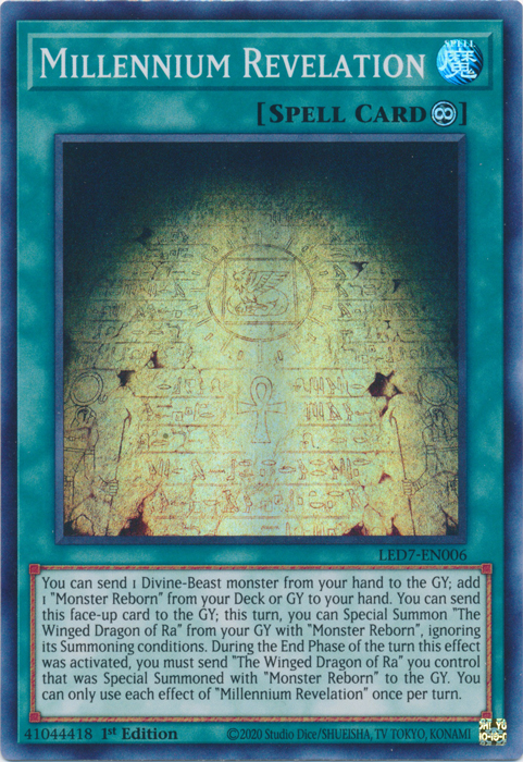 Millennium Revelation [LED7-EN006] Super Rare | Dragon's Lair Comics and Fantasy Houston TX