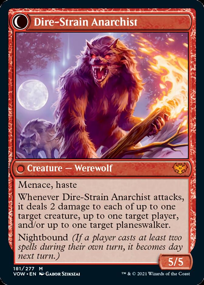 Volatile Arsonist // Dire-Strain Anarchist [Innistrad: Crimson Vow] | Dragon's Lair Comics and Fantasy Houston TX