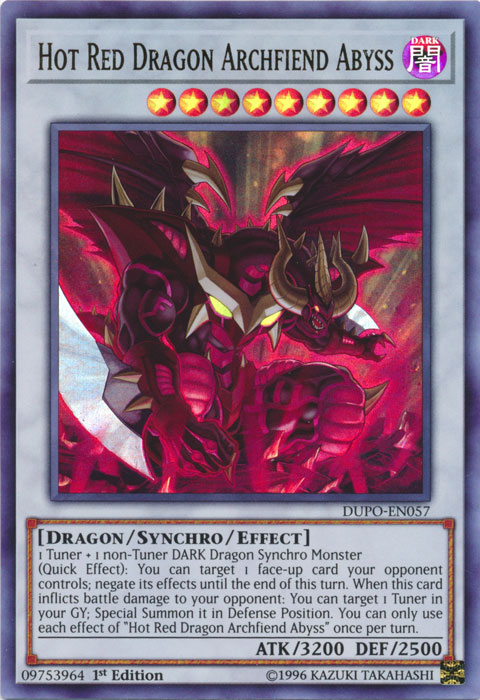 Hot Red Dragon Archfiend Abyss [DUPO-EN057] Ultra Rare | Dragon's Lair Comics and Fantasy Houston TX