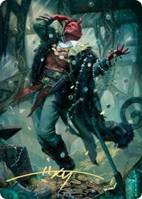 Tibalt, Cosmic Impostor Art Card (Gold-Stamped Signature) [Kaldheim Art Series] | Dragon's Lair Comics and Fantasy Houston TX