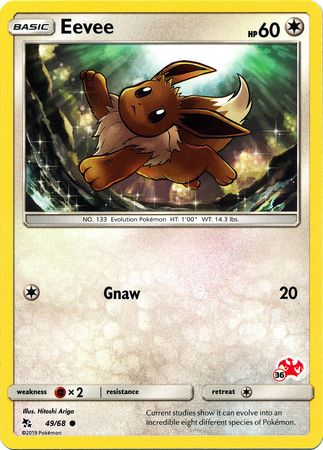 Eevee (49/68) (Charizard Stamp #36) [Battle Academy 2020] | Dragon's Lair Comics and Fantasy Houston TX