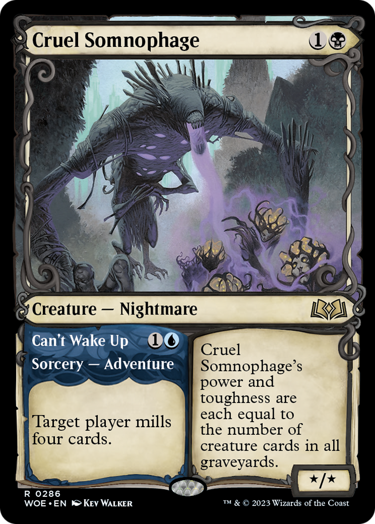 Cruel Somnophage // Can't Wake Up (Showcase) [Wilds of Eldraine] | Dragon's Lair Comics and Fantasy Houston TX
