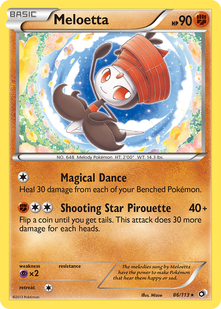 Meloetta (86/113) [Black & White: Legendary Treasures] | Dragon's Lair Comics and Fantasy Houston TX