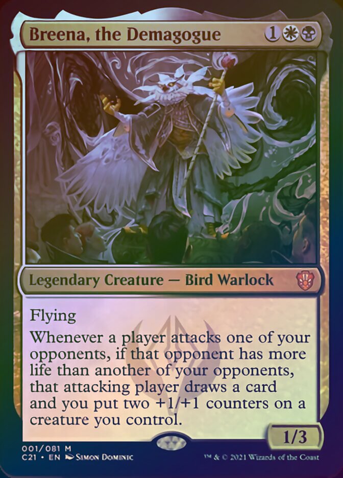 Breena, the Demagogue (Display Commander) [Commander 2021] | Dragon's Lair Comics and Fantasy Houston TX