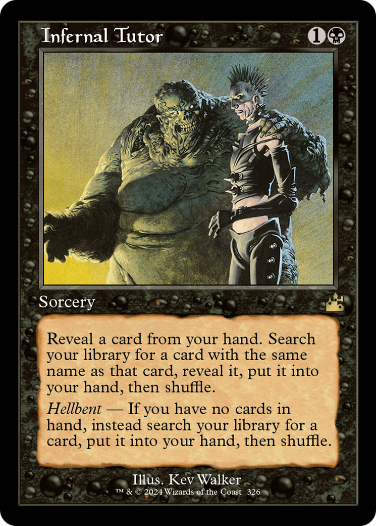 Infernal Tutor (Retro Frame) [Ravnica Remastered] | Dragon's Lair Comics and Fantasy Houston TX