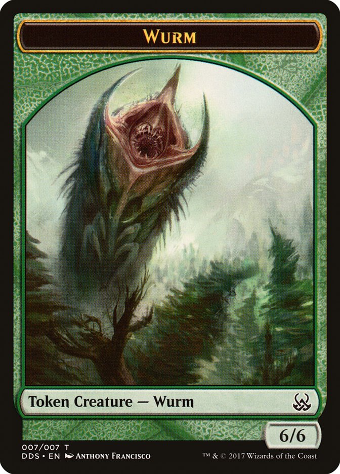 Wurm Token [Duel Decks: Mind vs. Might Tokens] | Dragon's Lair Comics and Fantasy Houston TX
