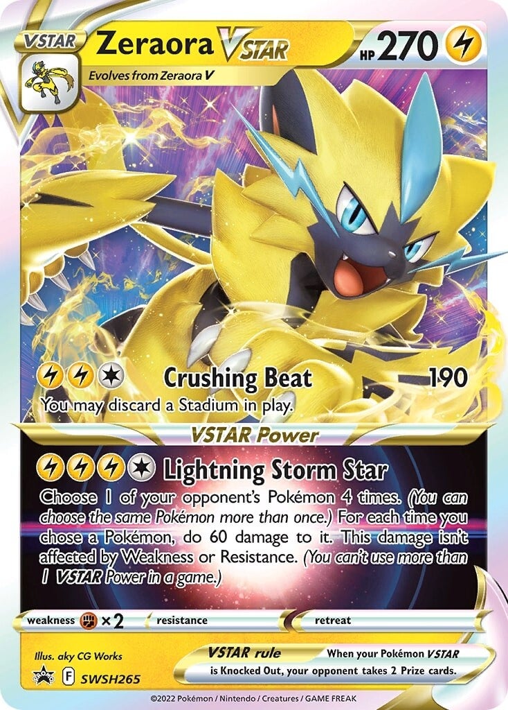 Zeraora VSTAR (SWSH265) (Jumbo Card) [Sword & Shield: Black Star Promos] | Dragon's Lair Comics and Fantasy Houston TX