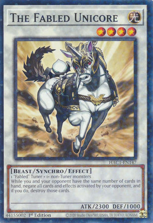 The Fabled Unicore (Duel Terminal) [HAC1-EN147] Common | Dragon's Lair Comics and Fantasy Houston TX
