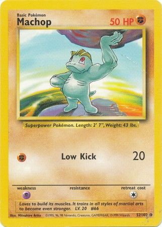 Machop (52/102) [Base Set Unlimited] | Dragon's Lair Comics and Fantasy Houston TX