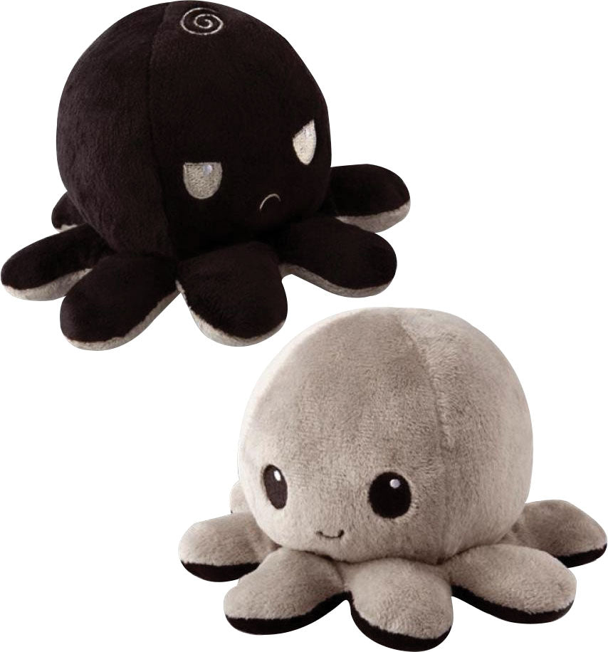 Plush Reversible Octopus: Black and Gray | Dragon's Lair Comics and Fantasy Houston TX