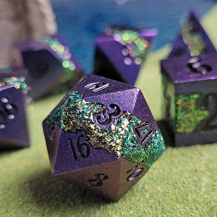 Forged Gaming Poly 7 Metal Dice Set: Brilliant Expanse | Dragon's Lair Comics and Fantasy Houston TX