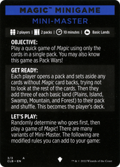 Mini-Master (Magic Minigame) [Commander Legends: Battle for Baldur's Gate Minigame] | Dragon's Lair Comics and Fantasy Houston TX
