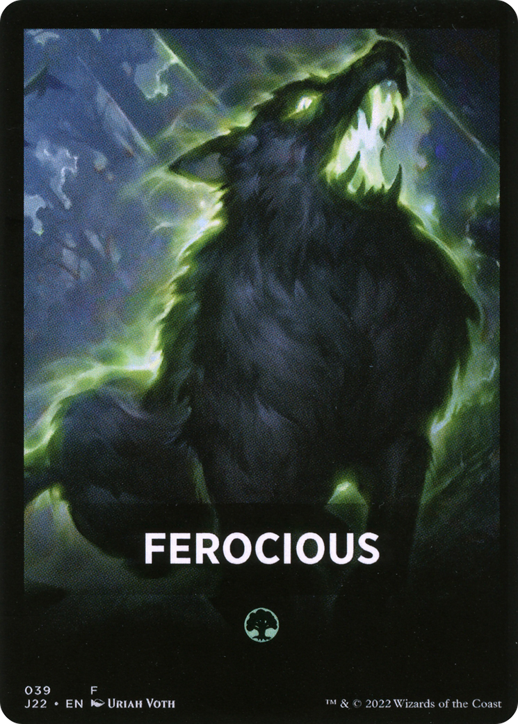 Ferocious Theme Card [Jumpstart 2022 Front Cards] | Dragon's Lair Comics and Fantasy Houston TX