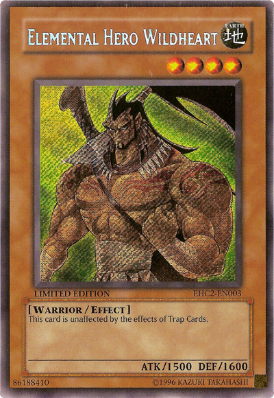 Elemental Hero Wildheart [EHC2-EN003] Secret Rare | Dragon's Lair Comics and Fantasy Houston TX
