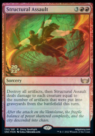 Structural Assault [Streets of New Capenna Prerelease Promos] | Dragon's Lair Comics and Fantasy Houston TX