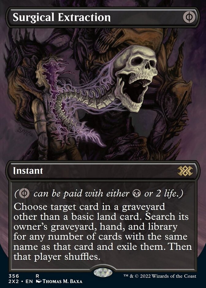 Surgical Extraction (Borderless Alternate Art) [Double Masters 2022] | Dragon's Lair Comics and Fantasy Houston TX