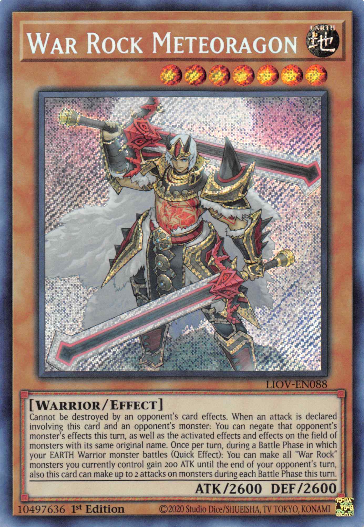War Rock Meteoragon [LIOV-EN088] Secret Rare | Dragon's Lair Comics and Fantasy Houston TX
