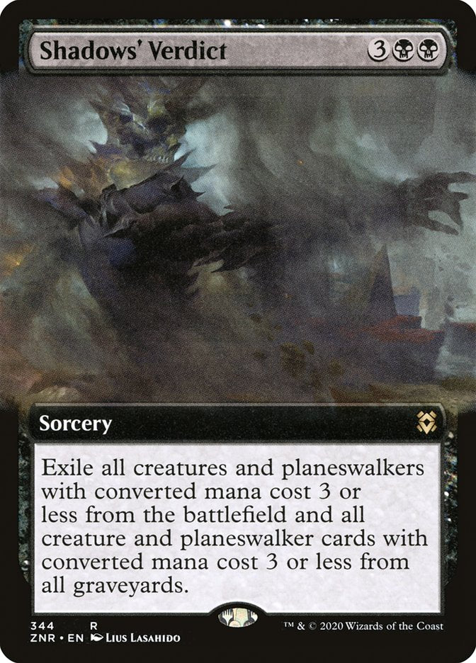 Shadows' Verdict (Extended Art) [Zendikar Rising] | Dragon's Lair Comics and Fantasy Houston TX