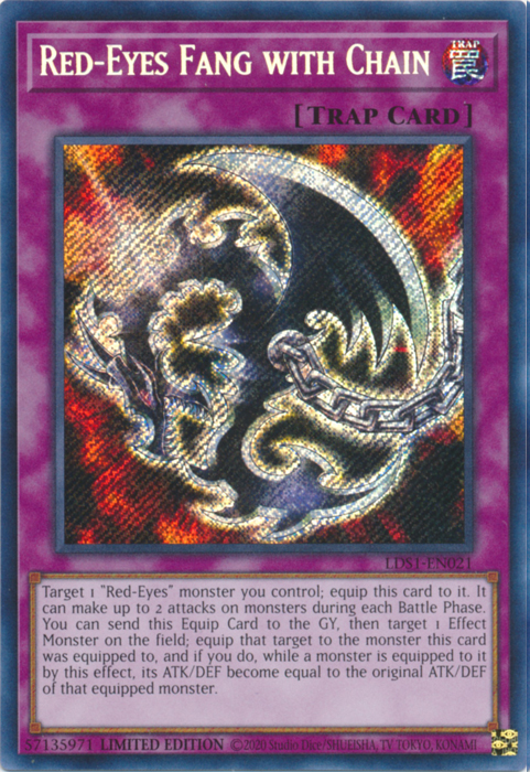 Red-Eyes Fang with Chain [LDS1-EN021] Secret Rare | Dragon's Lair Comics and Fantasy Houston TX