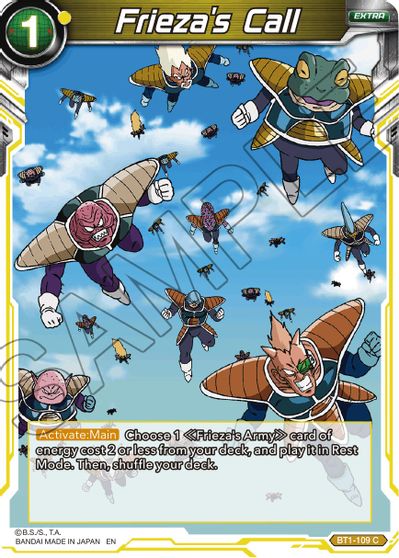 Frieza's Call (Reprint) (BT1-109) [Battle Evolution Booster] | Dragon's Lair Comics and Fantasy Houston TX