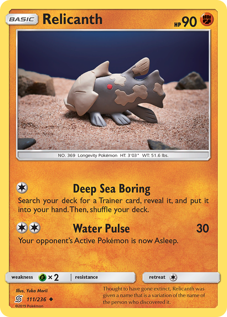 Relicanth (111/236) [Sun & Moon: Unified Minds] | Dragon's Lair Comics and Fantasy Houston TX