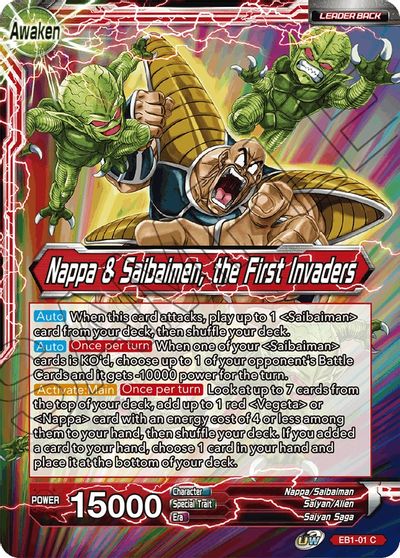 Nappa // Nappa & Saibaimen, the First Invaders (EB1-01) [Battle Evolution Booster] | Dragon's Lair Comics and Fantasy Houston TX