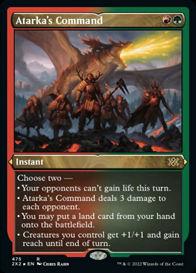 Atarka's Command (Foil Etched) [Double Masters 2022] | Dragon's Lair Comics and Fantasy Houston TX