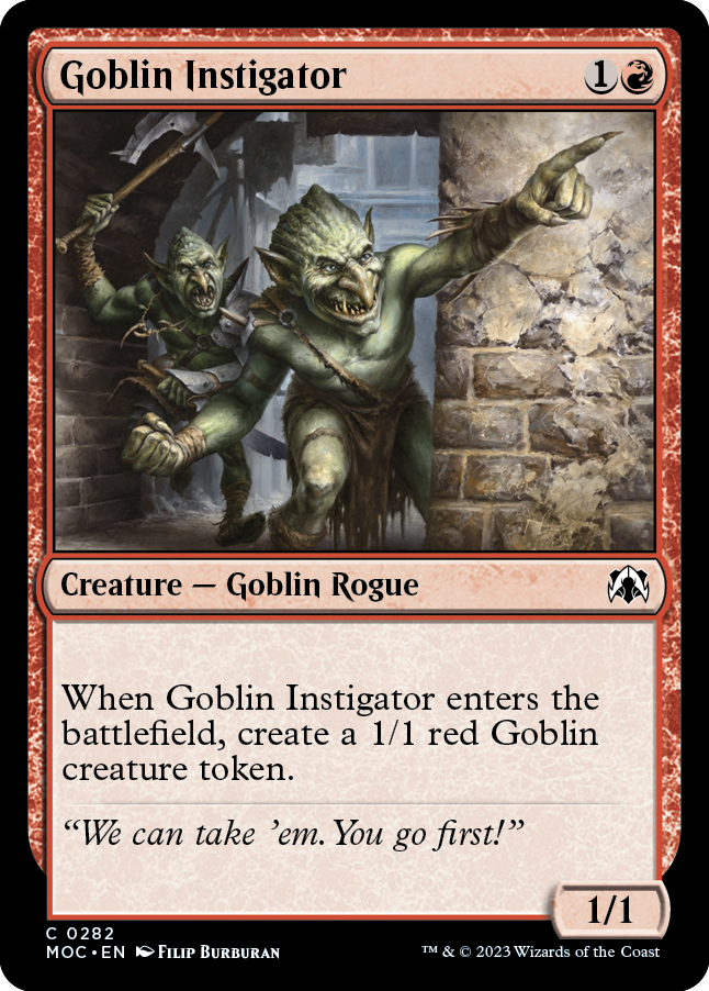Goblin Instigator [March of the Machine Commander] | Dragon's Lair Comics and Fantasy Houston TX