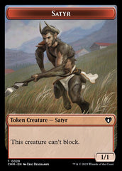 Treasure // Satyr Double-Sided Token [Commander Masters Tokens] | Dragon's Lair Comics and Fantasy Houston TX
