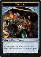 Saproling // Treasure (007) Double-Sided Token [Explorers of Ixalan Tokens] | Dragon's Lair Comics and Fantasy Houston TX