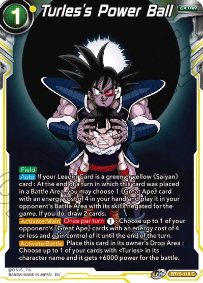 Turles's Power Ball (BT15-118) [Saiyan Showdown] | Dragon's Lair Comics and Fantasy Houston TX