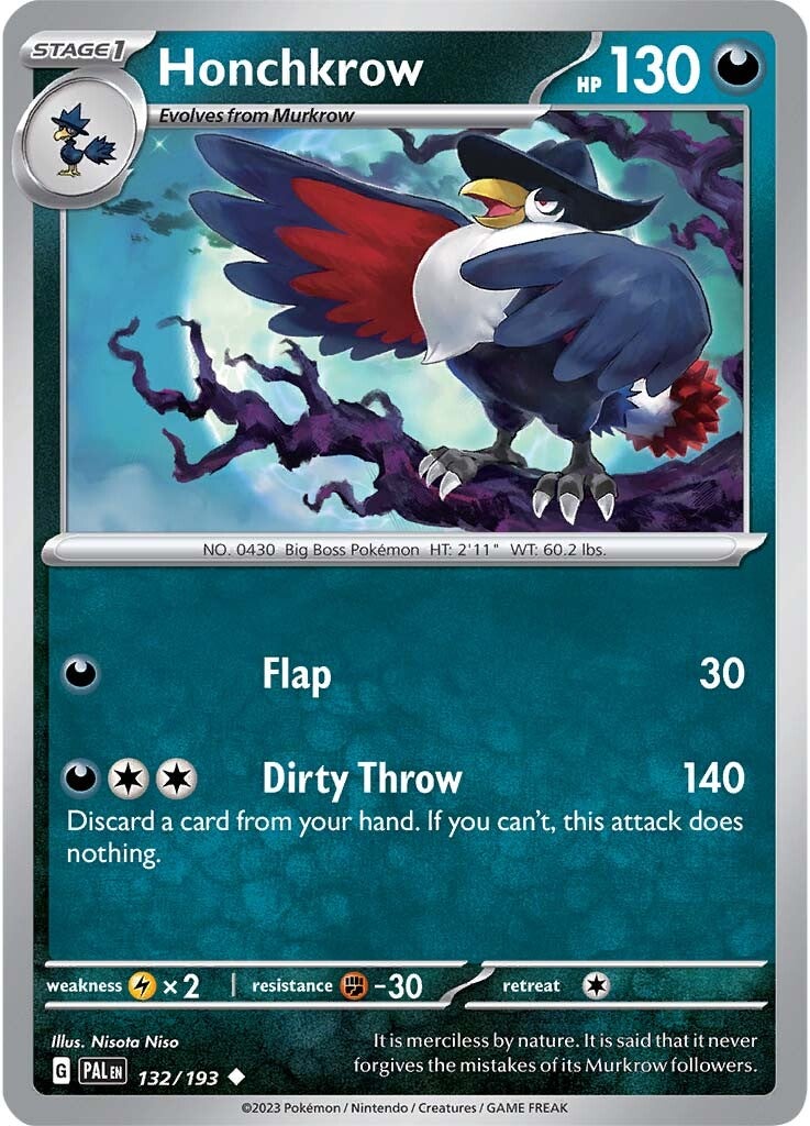 Honchkrow (132/193) [Scarlet & Violet: Paldea Evolved] | Dragon's Lair Comics and Fantasy Houston TX