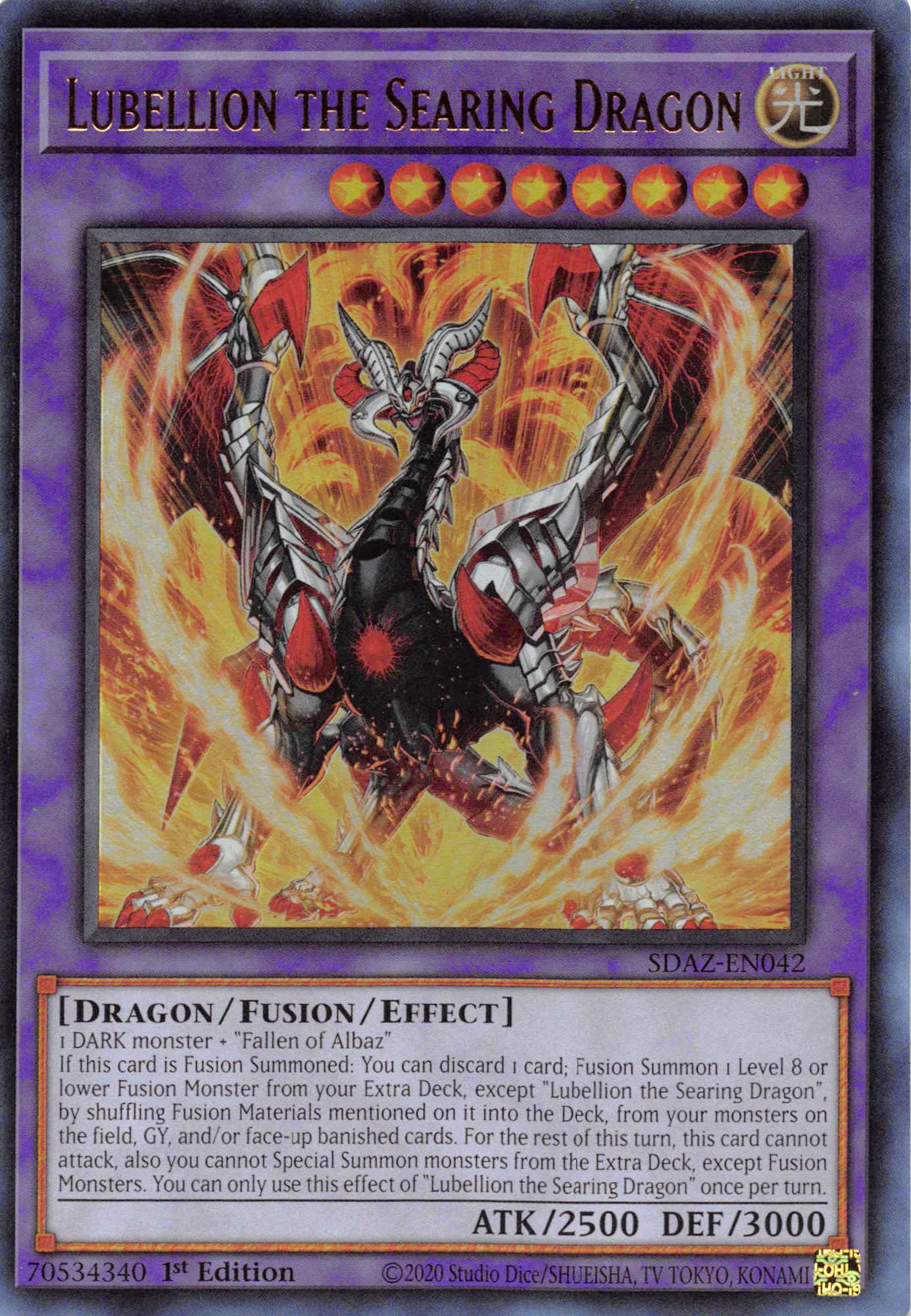 Lubellion the Searing Dragon [SDAZ-EN042] Ultra Rare | Dragon's Lair Comics and Fantasy Houston TX